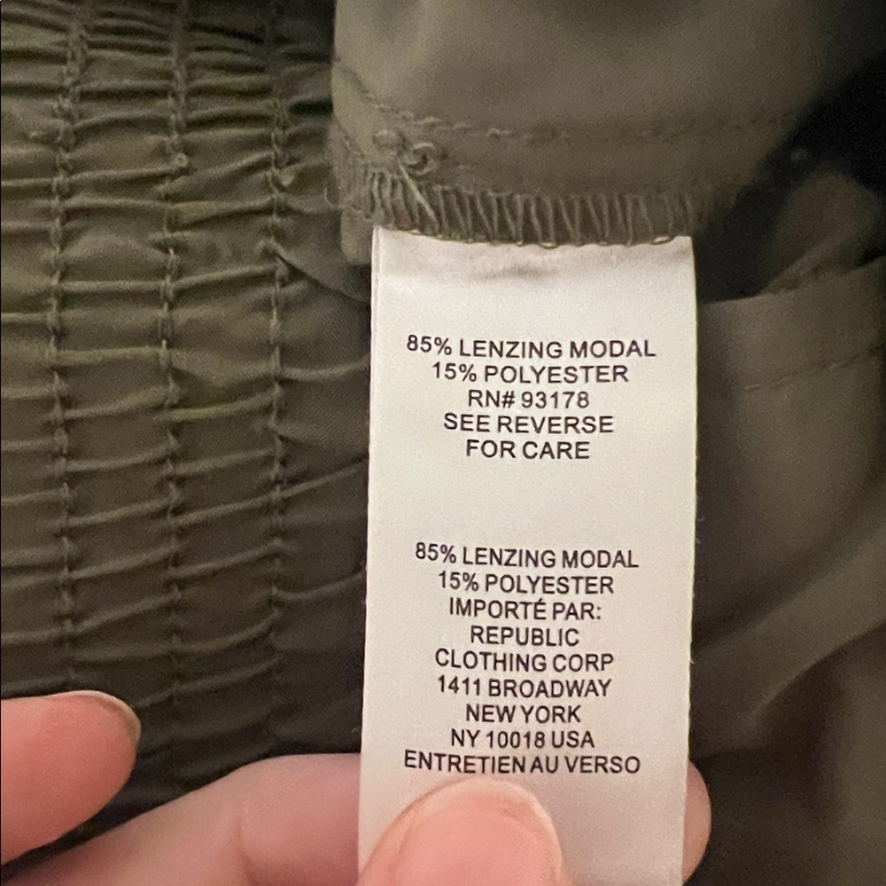 For The Republic Olive Green Wide-Leg Chinos - Picture 6 of 6